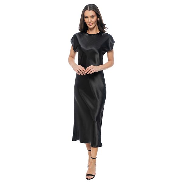 Satin Bias Maxi Dress