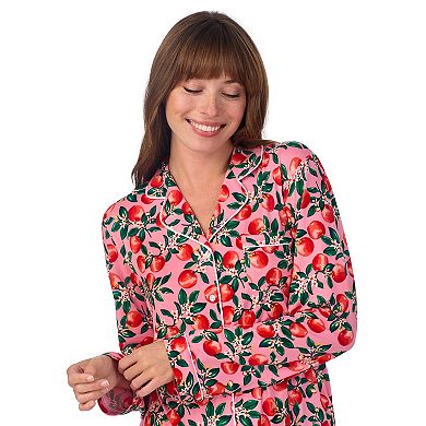 Women's Draper James 2-Piece Cozy Long Sleeve Pajama Top and Pajama Shorts Set