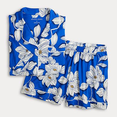 Women's Draper James 2-Piece Cozy Long Sleeve Pajama Top and Pajama Shorts Set