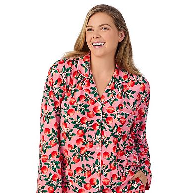 Plus Size Draper James Long Sleeve Button Front Pajama Shirt & Pajama Short Set