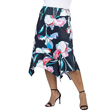 Snoskins Seersucker Collection Skirt w/ handkerchief hemline, elastic waist. Matching stitch 77725-26 main image 0