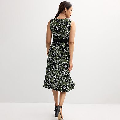Women's Sandra Darren 2-pc. Knit Jacket & Floral Dress Set