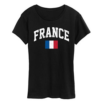 Women's France Flag Graphic Tee