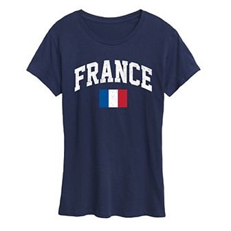 Women's France Flag Graphic Tee