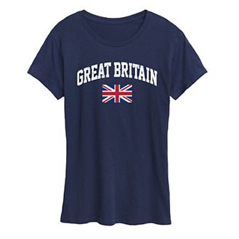 Women's Great Britain Flag Graphic Tee