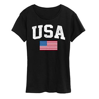 Women's USA Flag Graphic Tee