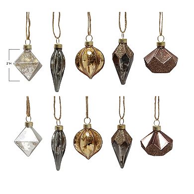 St. Nicholas Square® Set of 10 Glass Christmas Ornament