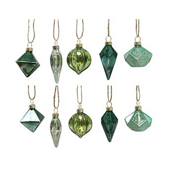 St. Nicholas Square® Set of 10 Mini Glass Christmas Ornaments