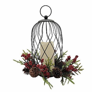 St. Nicholas Square LED Cloche Lantern Table Décor
