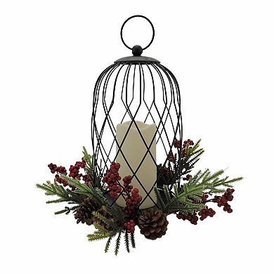 St. Nicholas Square LED Cloche Lantern Table Décor