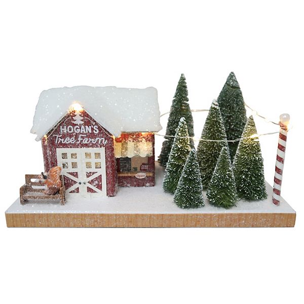 St. Nicholas Square® Christmas House LED Tree Farm Table Décor - Multi