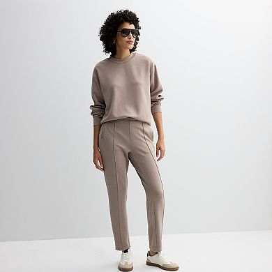 Striped Color Contrast Dropped Shoulder Long Sleeve Top