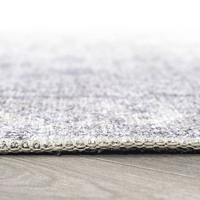 World Rug Gallery Distressed Medallion Machine Washable Area Rug