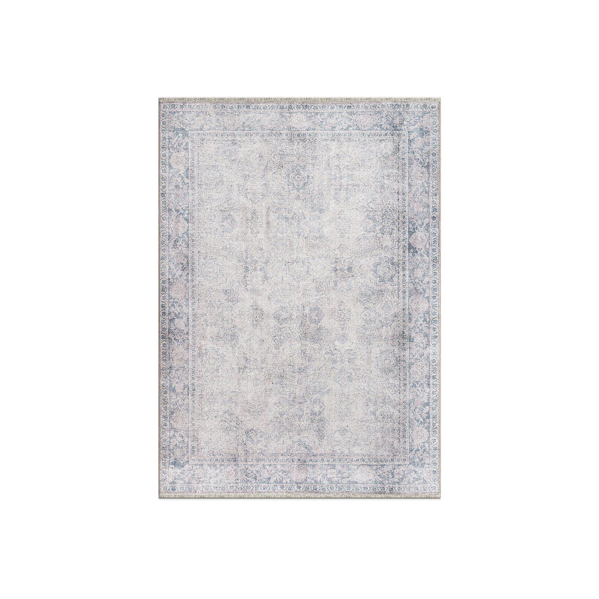 World Rug Gallery Transitional Distressed Vintage Machine Washable Area Rug