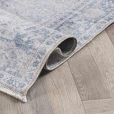 World Rug Gallery Transitional Distressed Vintage Machine Washable Area Rug