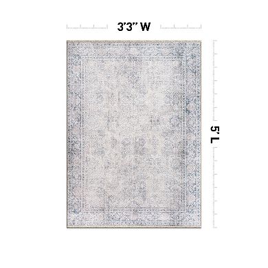 World Rug Gallery Transitional Distressed Vintage Machine Washable Area Rug