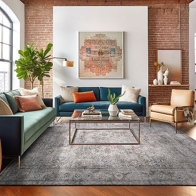 World Rug Gallery Transitional Distressed Vintage Machine Washable Area Rug