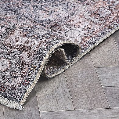 World Rug Gallery Vintage Inspired Bordered Machine Washable Area Rug
