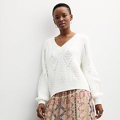 White Sweaters for Women Kohl s