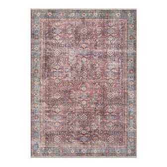 World Rug Gallery Distressed Vintage Bordered Machine Washable Area Rug