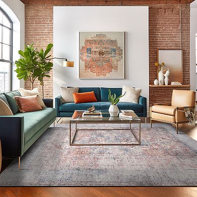 World Rug Gallery Vintage Transitional Boho Machine Washable Area Rug