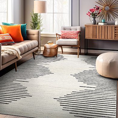 World Rug Gallery Bohemian Striped Area Rug
