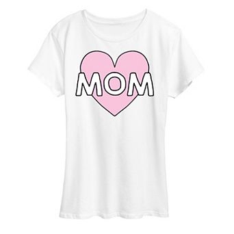 Women's Mom Heart Graphic Tee