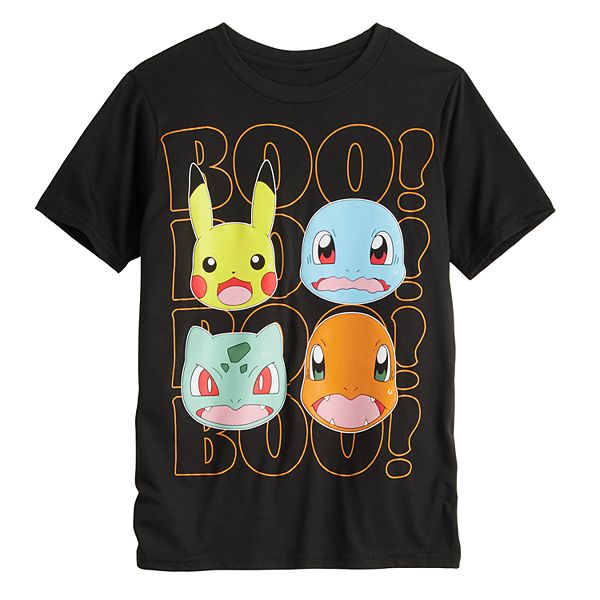 Boys 8-20 Pokemon Boo! Boo! Boo! Graphic Tee - Black (MEDIUM)