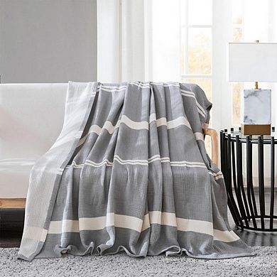 Muslin Blanket 4 Layers, Soft Bedspread, Cotton Muslin Bed Cover