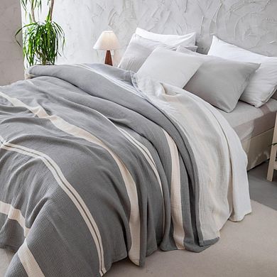 Muslin Blanket 4 Layers, Soft Bedspread, Cotton Muslin Bed Cover
