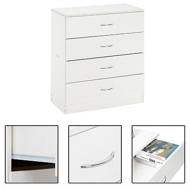 Wood Simple 4-drawer Storage Dresser Chest