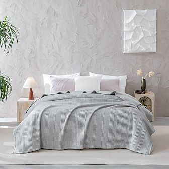 Cozy Cotton Jersey Blanket, Quilted Bedspread, Soft Coverlet