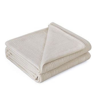 Cozy Cotton Jersey Blanket, Quilted Bedspread, Soft Coverlet