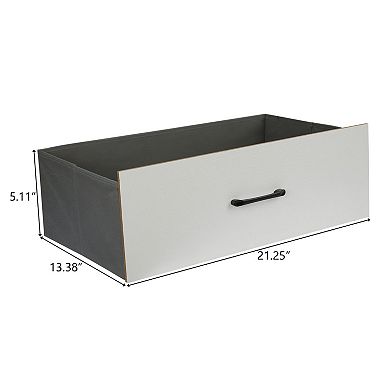 4-drawer Cabinet, Veneered Fabric Drawer Storage Cabinet