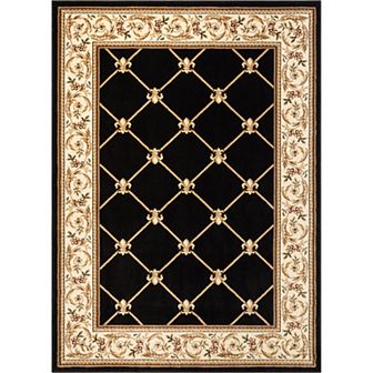 Well Woven Fleur De Lis Traditional Area Rug