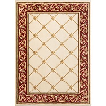 Well Woven Fleur De Lis Traditional Area Rug
