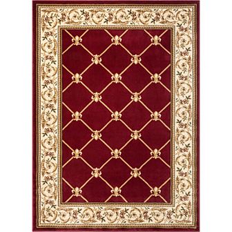 Well Woven Fleur De Lis Traditional Area Rug