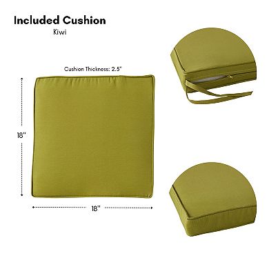 Greendale Home Fashions PE Wicker Outdoor Reclining Chair with Pad