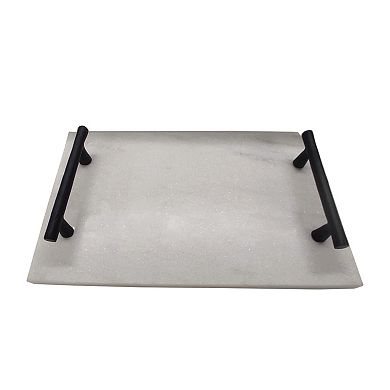 CASA Eden Marble Tray with Aluminum Handle
