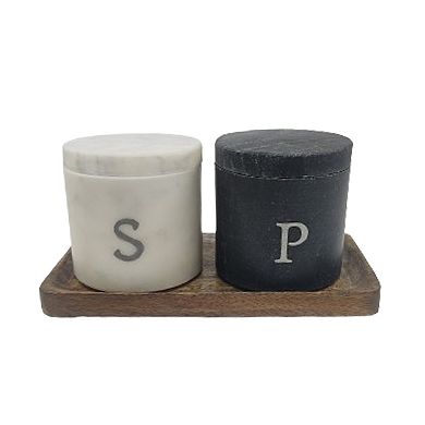 CASA Eden Salt & Pepper Canister Set with Tray