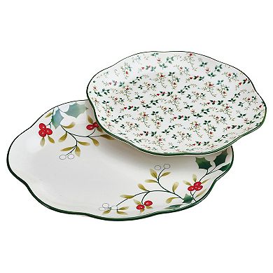 Pfaltzgraff Winterberry 10-in. & 12-in. Serving Plates 2-piece Set