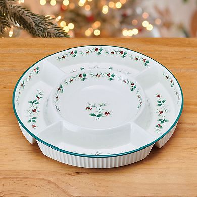 Pfaltzgraff Winterberry 15-in. Chip & Dip Platter