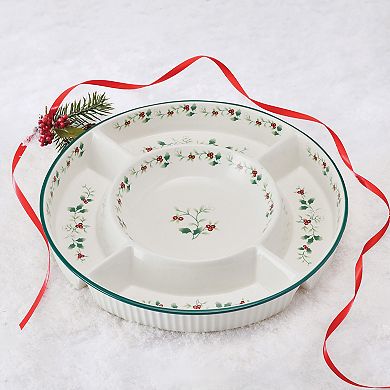 Pfaltzgraff Winterberry 15-in. Chip & Dip Platter