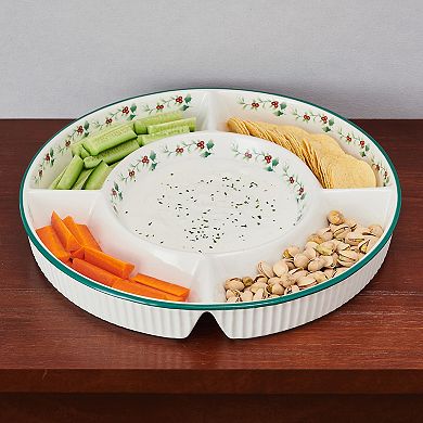 Pfaltzgraff Winterberry 15-in. Chip & Dip Platter