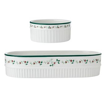 Pfaltzgraff Winterberry Chip & Dip Bowls Set