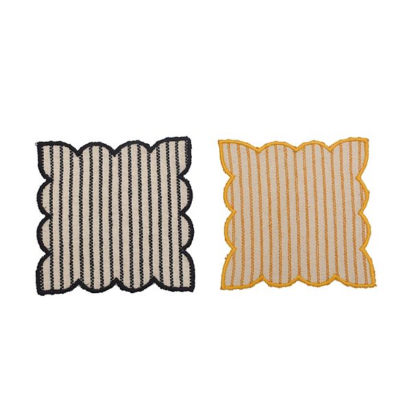 CASA Eden Striped Cocktail Napkin 4-piece Set - Multi