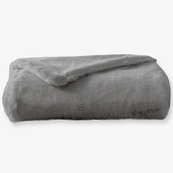 Croscill Sable Solid Faux Fur Throw