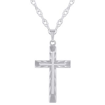 Celebration Gems 14k Gold Over Silver Cross Pendant Necklace