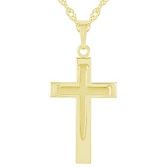 Celebration Gems 14k Gold Over Silver Cross Pendant Necklace