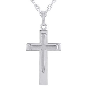 Celebration Gems 14k Gold Over Silver Cross Pendant Necklace